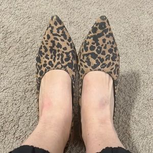 ASOS Leopard Sling Back Heels Suede - Size 6